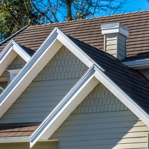 up close view of clean roof of home